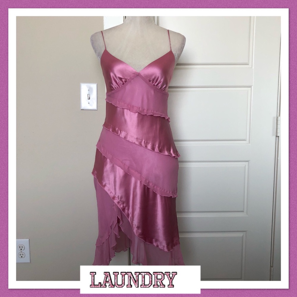 Laundry Pink Spaghetti Strap Dress Size 4